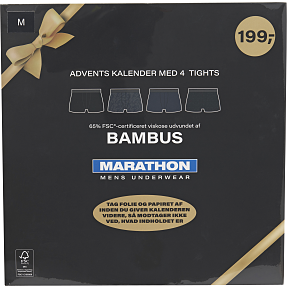 Marathon herre adventskalender str. M - multifarvet