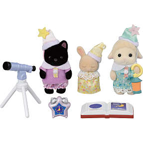 Sylvanian Families børnehavevenner - sleepover party trio
