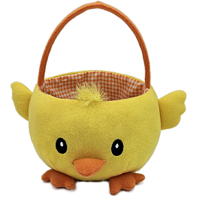 Påske plyskurv 12x17 cm - flere varianter - assorteret