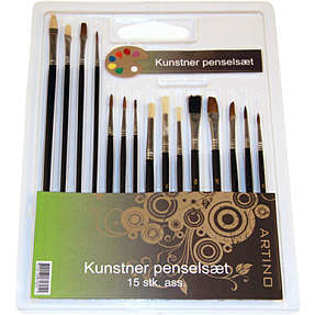 Penselsæt i blister - 15 stk.
