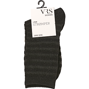 VRS dame glimmerstrømper str. onesize - sort