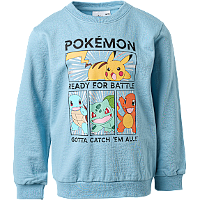 Pokémon sweatbluse str. 110/116 - blå