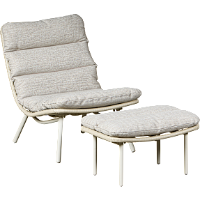 Svanedal loungestol med skammel