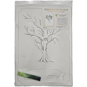 Salling fingeraftryk plakat m. stempelpude - træ