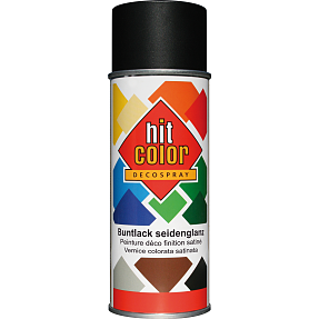 Hit Color spraymaling satin 0,4 liter - sort