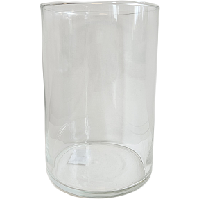 Cylinderformet glasvase 10x15 cm - klar