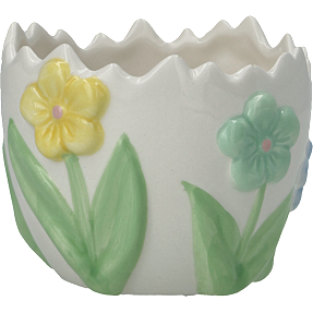 Keramikstage med blomster