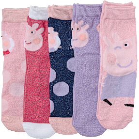 Gurli Gris børne 5-pak strømper str. 23/25 - multifarvet