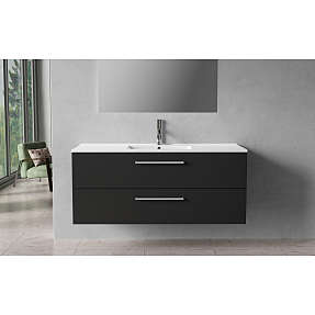 Milano badskab med vask - sort