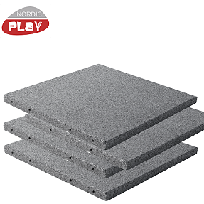 Gummiflise 30 stk. - grå