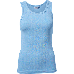 VRS dame rib tanktop str. M - lyseblå