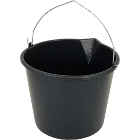 Spand med metal hank - sort