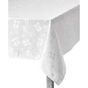 Salling damaskdug - hvid flag