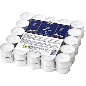 Windsor fyrfadslys i ren stearin 50-pak - hvid