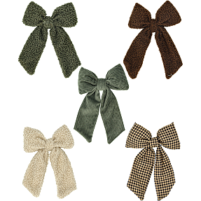 Efterårs sløjfe i plys/fløjslook H: 22 cm – flere varianter - assorteret