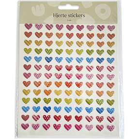 Ark med klistermærker - hjerter