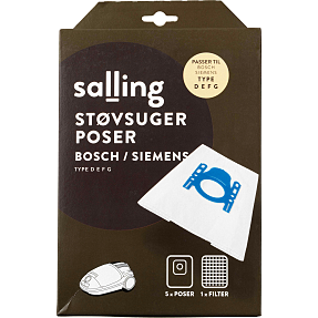 Salling støvsugerposer 5-pak til Bosch og Siemens