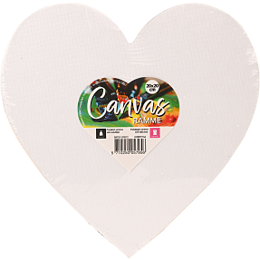 Malerlærred 20x20 cm - hjerte