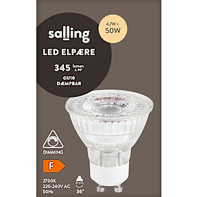 Salling LED spotpære 4,7W - varmt hvidt lys