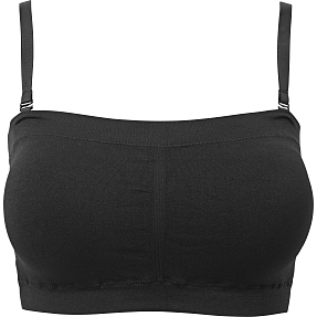VRS dame tubetop sømløs str. M/L - sort