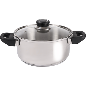 Køkkenchef gryde m/låg - stål (2,4L)