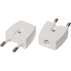 Elworks flade stikpropper 2-pak - hvid