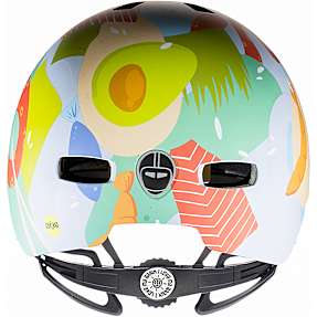 Nutcase cykelhjelm - blå m. sommertema