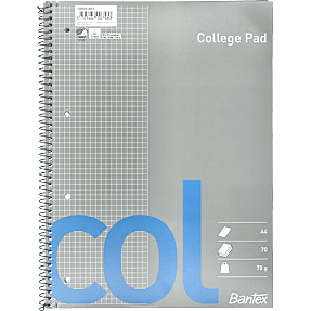 Bantex kollegieblok kvadreret A4