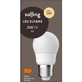 Salling LED kronepære 2,9W - varmt hvidt lys