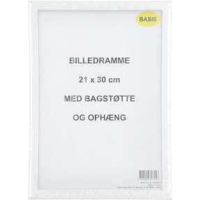 Ramme i hvid - 21x30 cm