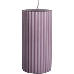 Windsor rillet bloklys 5,8x12 cm - lys lilla