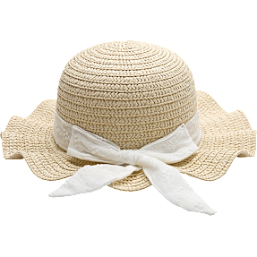 VRS børne stråhat str. 52 - beige