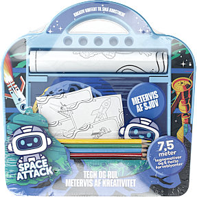 Danpen Junior tegnesæt m. papir på rulle - blå