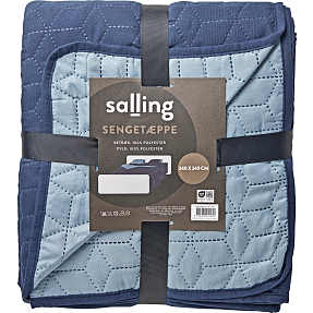 Salling sengetæppe 200x240 cm - blå
