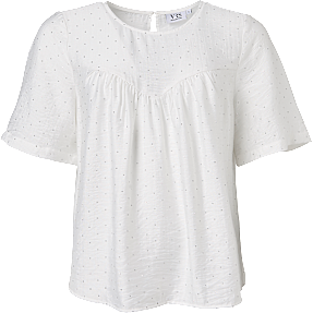 VRS dame bluse med sten str. S - hvid