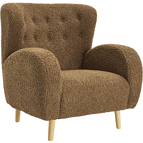 Pelle lænestol - brun