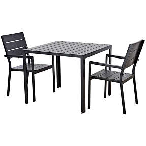 Carlton havemøbelsæt med 2 Carlton stole - sort