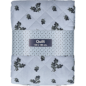 Vattæppe med brombærmotiver og striber 130x180 cm - blå