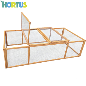 HORTUS kaninløbegård i træ 180x90x48 cm