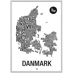 Danmark, byer - 70x100 cm