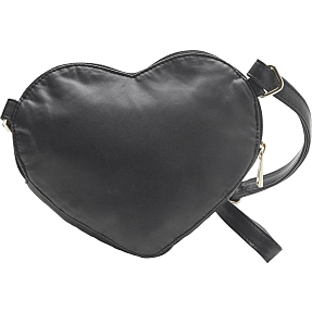 Skindtaske hjerteformet - sort