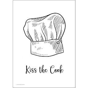 Kiss the cook - 70x100 cm