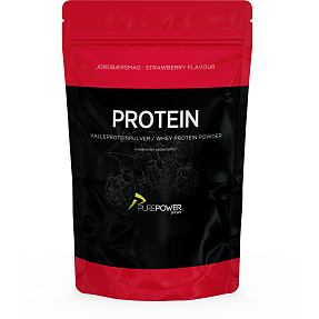 Proteinpulver m. valleprotein og jordbærsmag