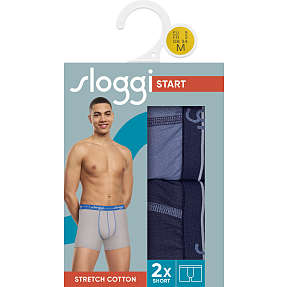 Sloggi herre 2-pak tights str. L - blå