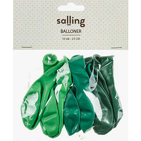 Salling latexballoner Ø:23 cm 10-pak - Grøn