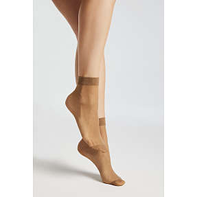 VRS 3-pak ankelstrømper crepe str. onesize - ambre