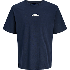 JJ REBEL herre T-shirt med print str. 2XL - mørkeblå