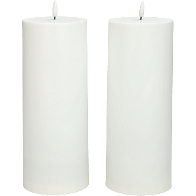 Windsor udendørs solar bloklys 10x25 cm - hvid