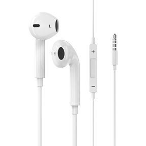Sinox in-ear høretelefoner med mikrofon - hvid