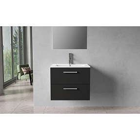 Milano badskab med vask - sort